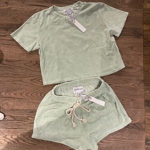 NWT Dannijo mint terry cloth set